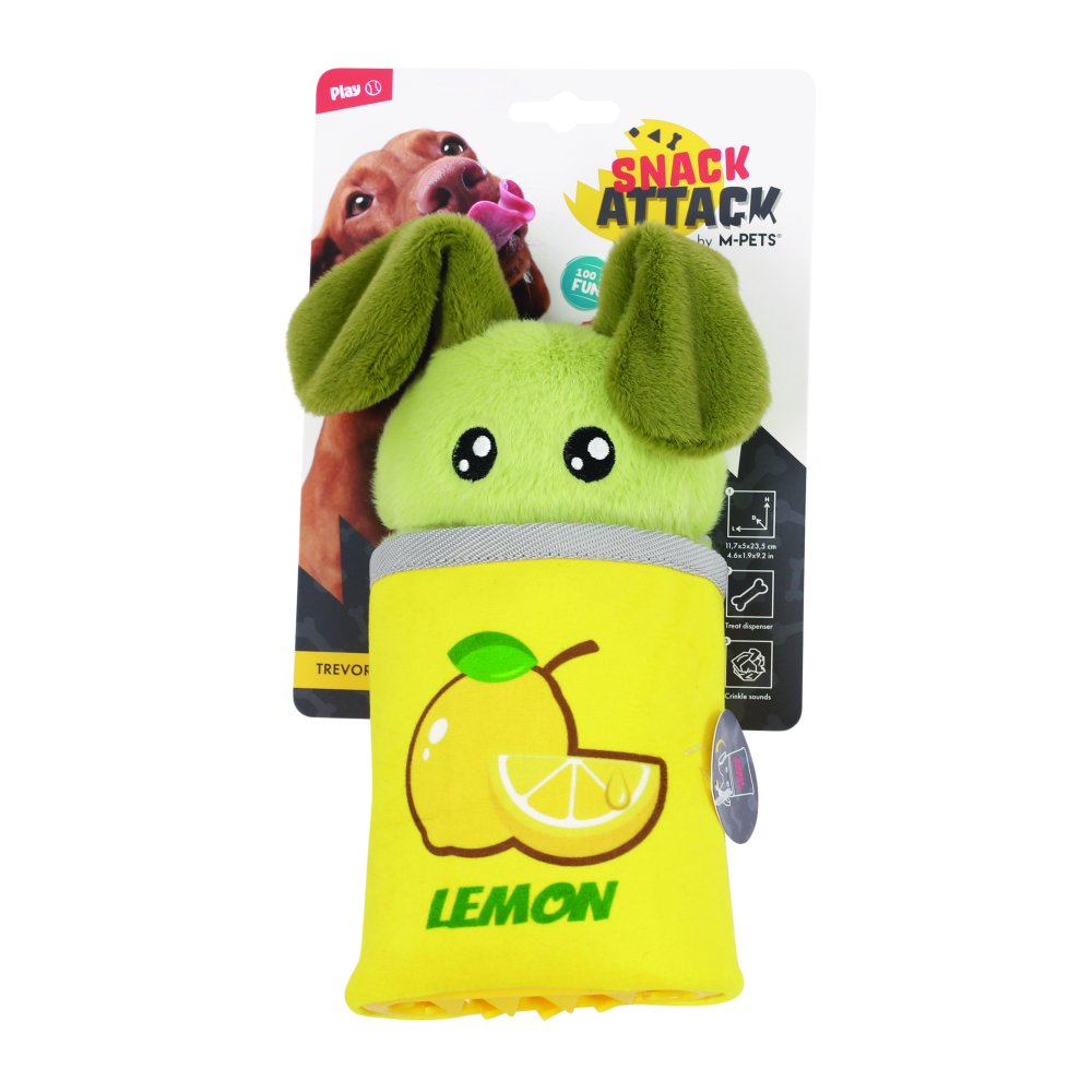 פחית החבאת חטיף לכלב TREVOR לימון
