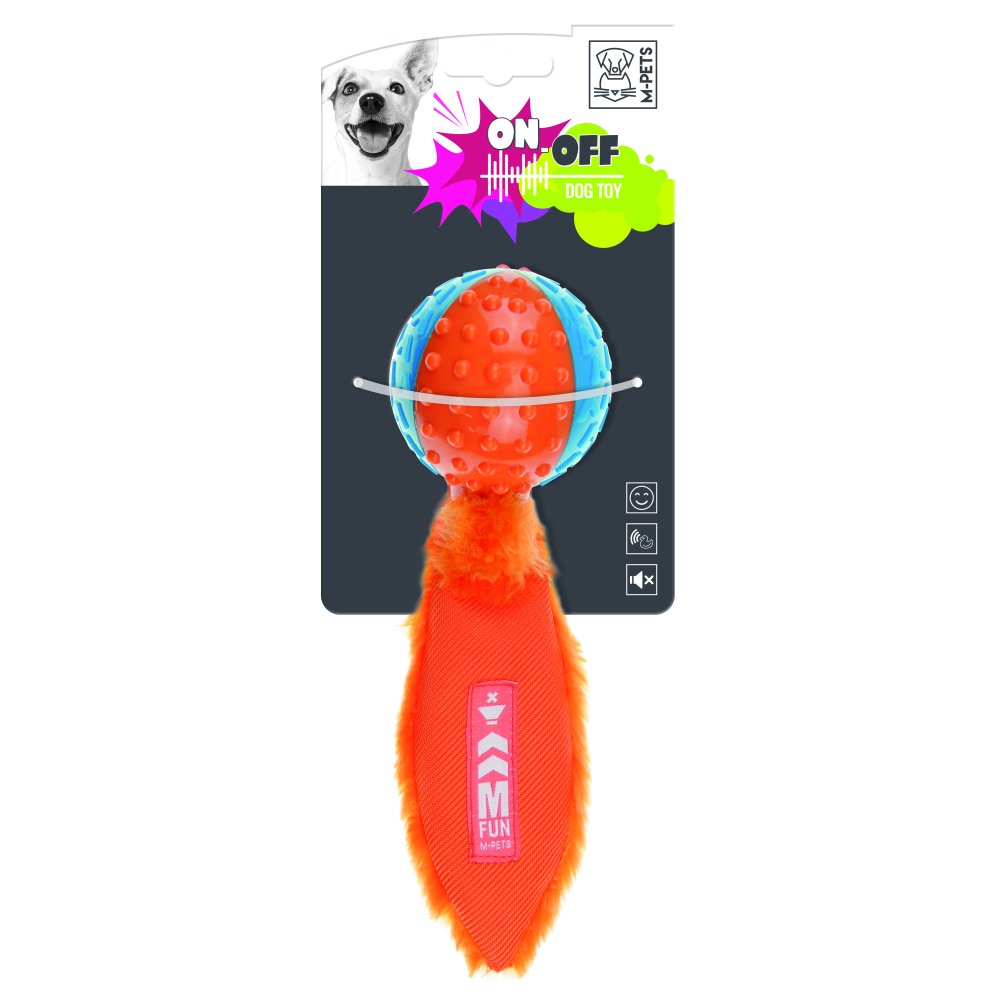 משחק לכלב מטאור כתום כחול +צליל